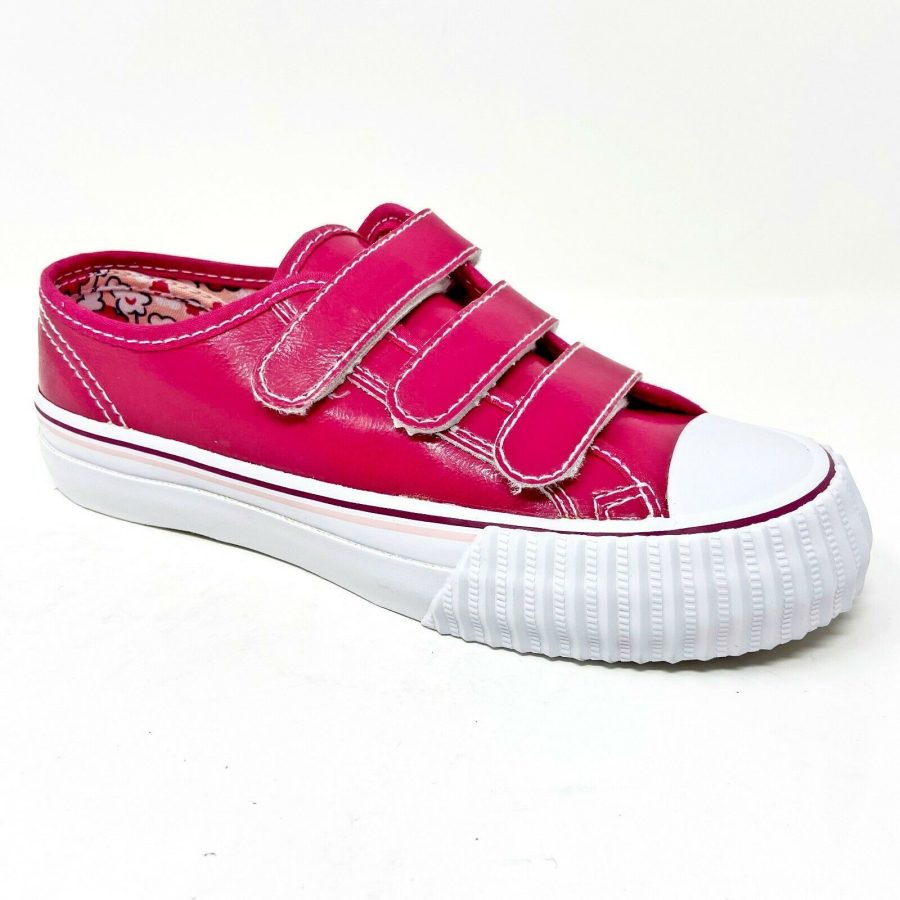 PF Flyers Center Lo Laceless Fuchsia Pink Kids Laceless Casual Shoes PK08CV1D