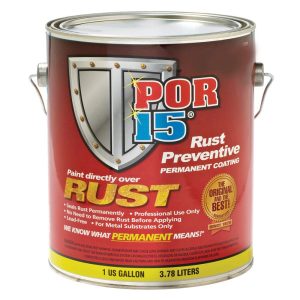 POR 15 45401 Rust Preventive Coating, Stop Rust and Corrosion Permanently, Anti-rust, Non-porous Protective Barrier, 128 Fluid Ounces, Semi-gloss Black