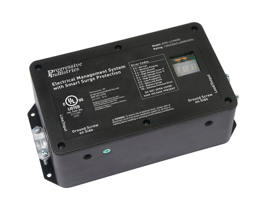 PROGRESSIVE IND EMS-LCHW30 30AMP SURGE PROTECTOR HAR, Protect From Damaging Low/ High Voltage Levels and Power Surges When Connected To AC Power Supply; Hardwired Installation; 30 Amps