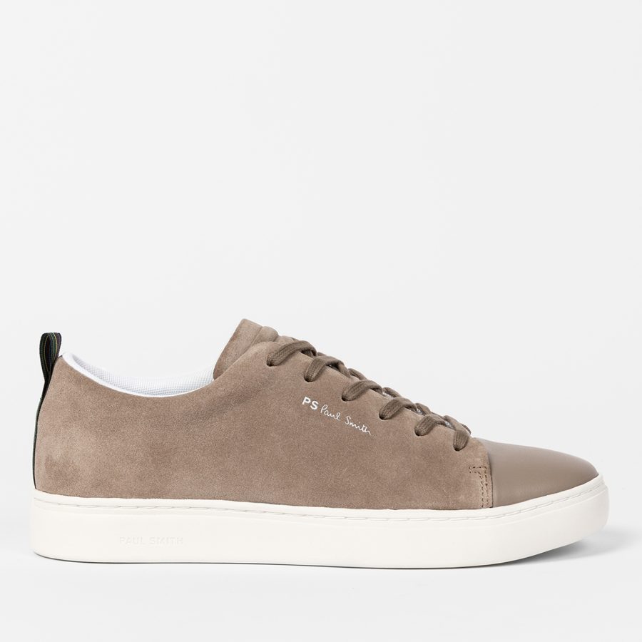 PS Paul Smith Men's Lee Leather Cupsole Trainers - Taupe - UK 7