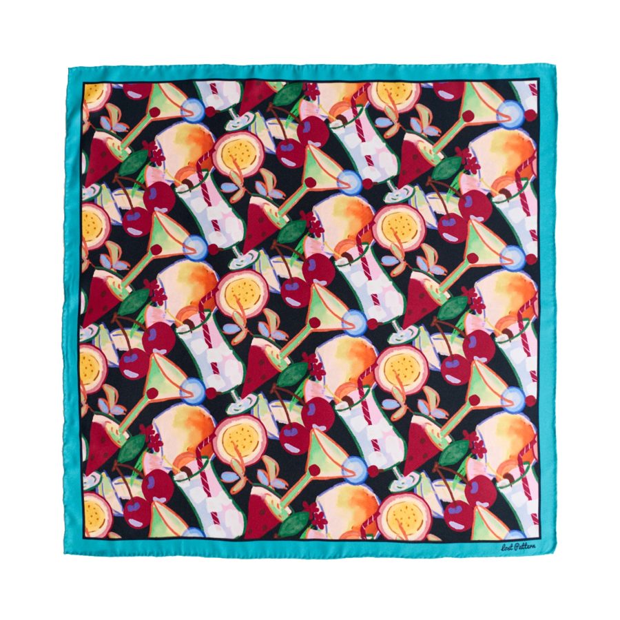 "Party Time" Silk Bandana Scarf