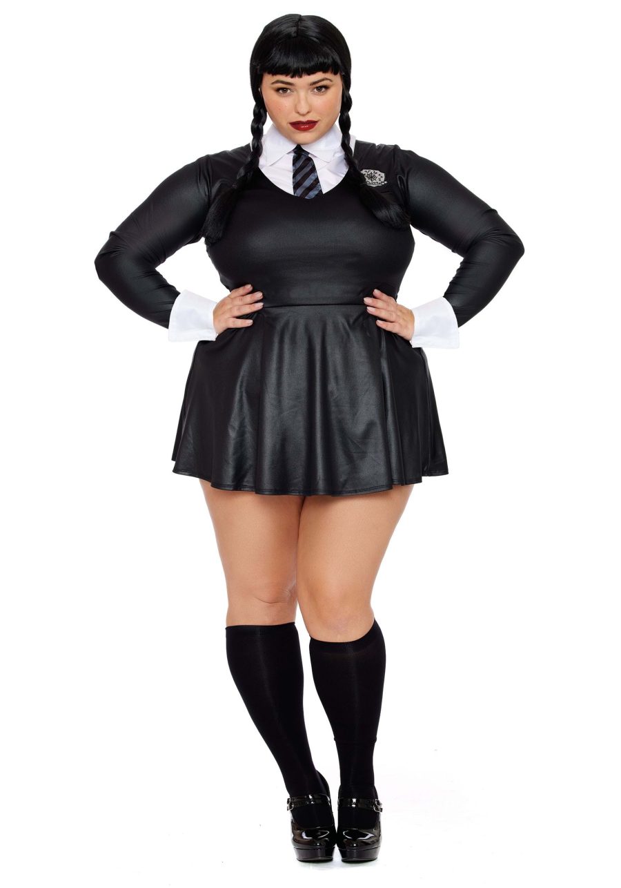 Plus Size Gothic Academy School Girl Women's Costume