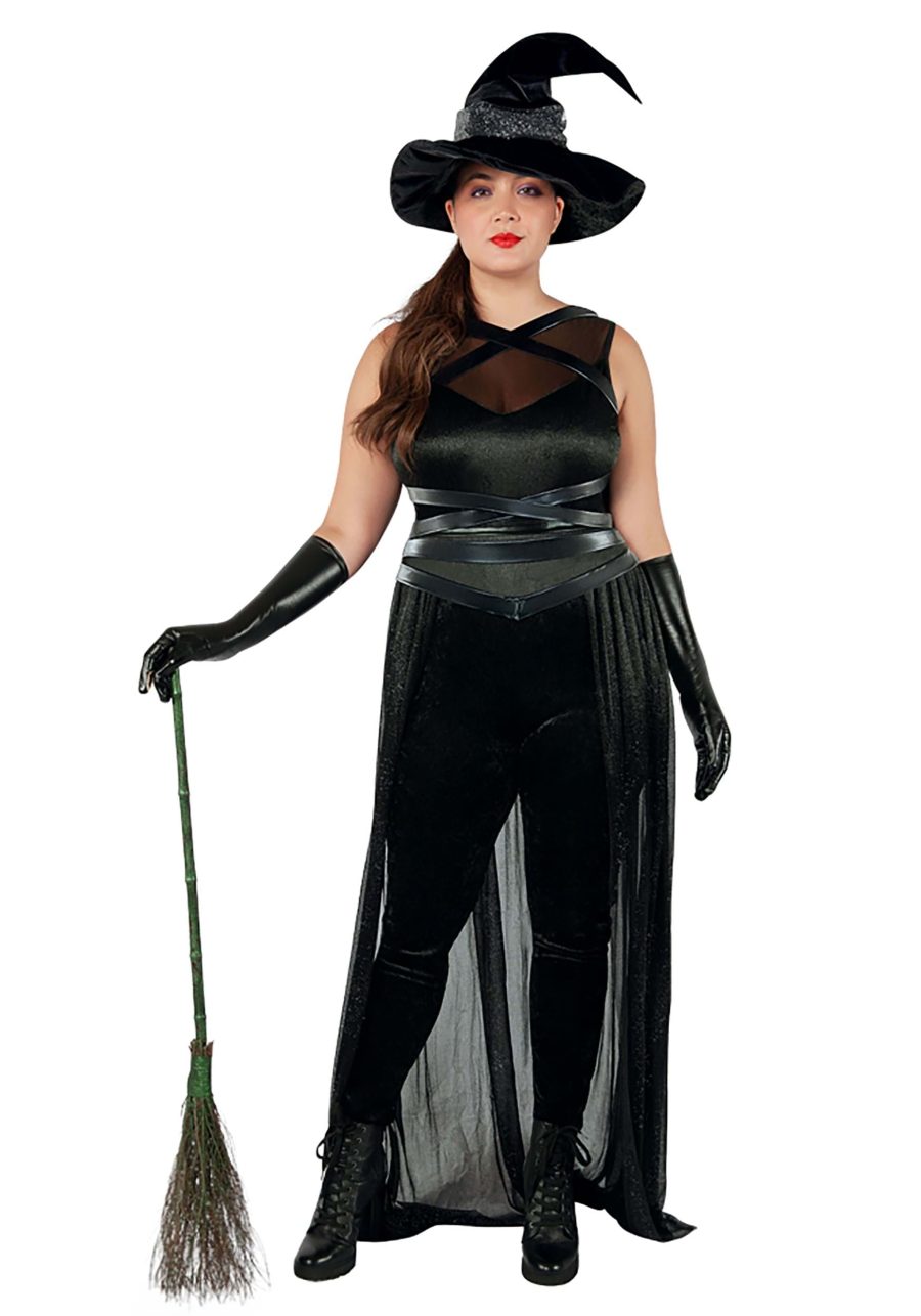 Plus Size Sexy Raven Witch Costume for Women