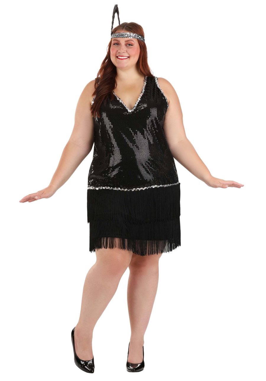 Plus Size Women's Onyx Flapper Costume