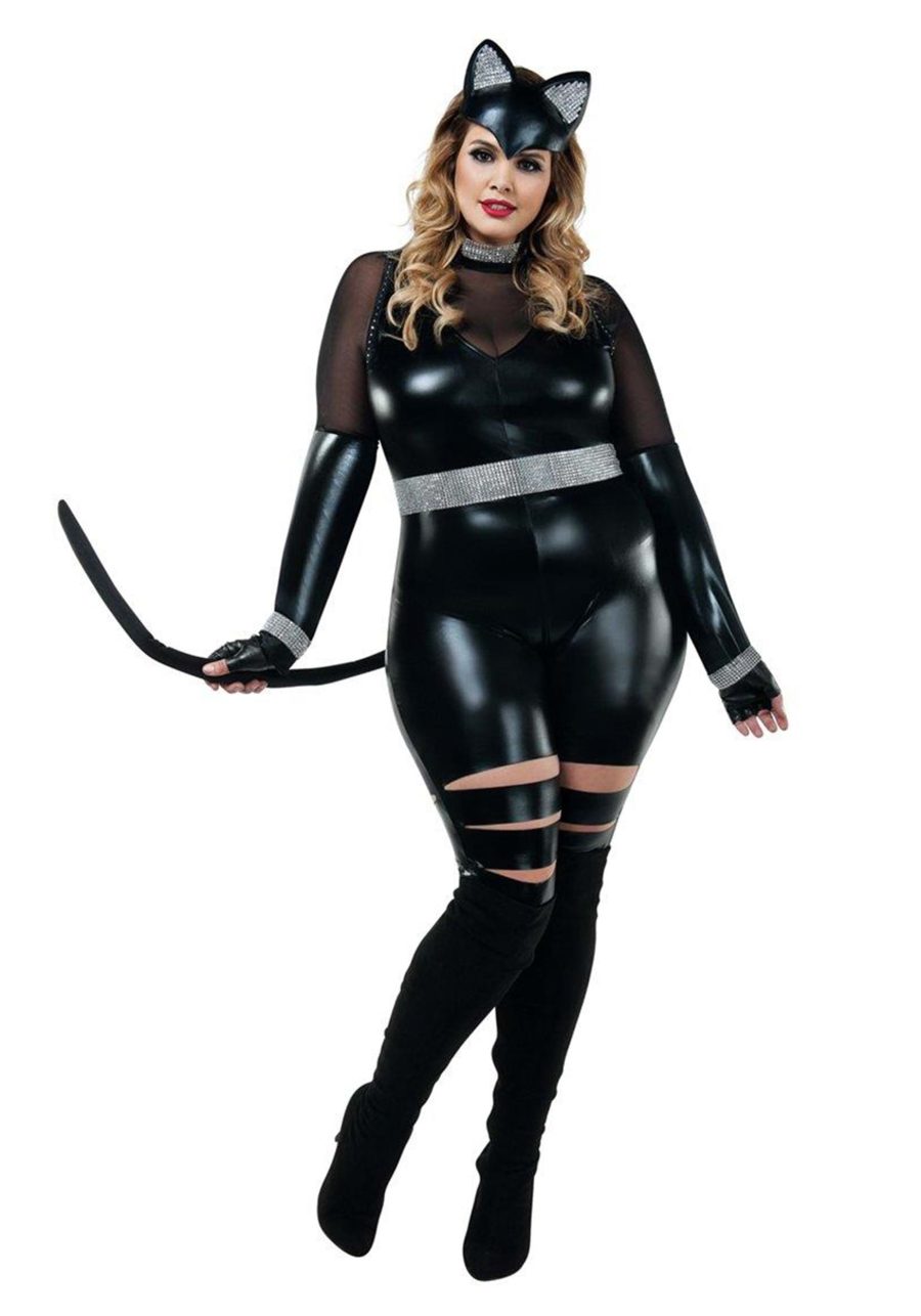 Plus Size Women's Sexy Cat Burglar Costume