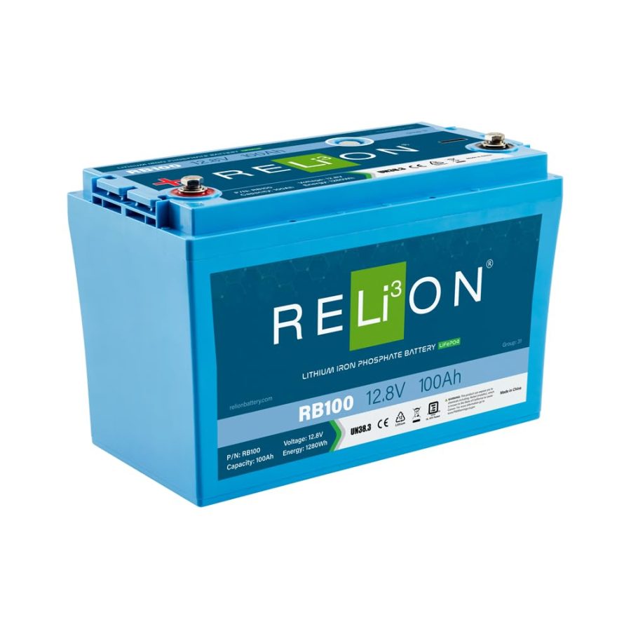 RELION RB100 12v 100Ah | LifePO4 Lithium-ion Battery | Group 31 | 3500~5000 Cycles | Waterproof (IP67 Rating) | 10 Year Warranty | Perfect for Boat, Kayak, Trolling Motor, RV, Solar, Off Grid etc.