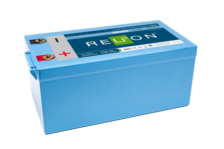 RELION RB300 12V 300Ah | LiFePO4 Lithium-ion Battery | Group 8D | 3500~5000 Cycles | Waterproof (IP67 Rating) | 10 Year Warranty | Perfect for Marine, Sailing, RV, Off Grid etc.