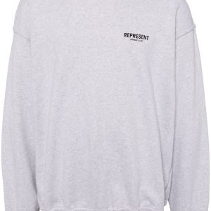 REPRESENT Owners Club Cotton Sweatshirt Ash Grey Black