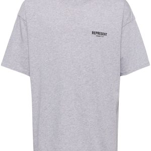 REPRESENT Owners Club Cotton T-Shirt Ash Grey/Black