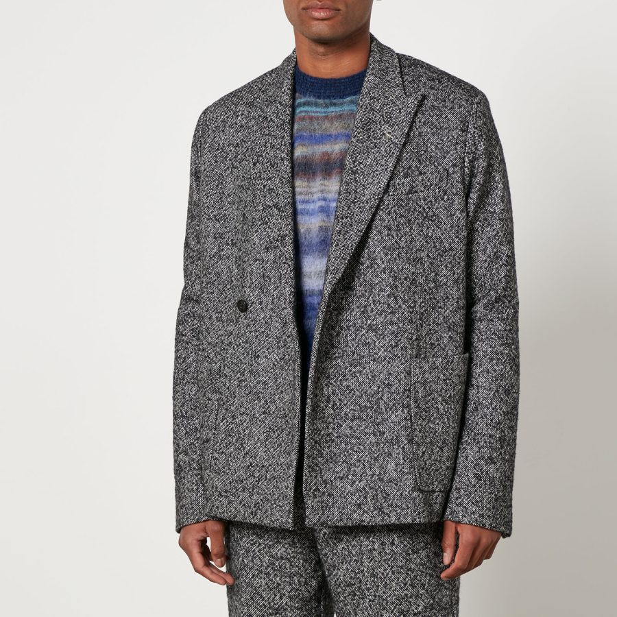 REPRESENT Tweed Double-Breasted Blazer - S