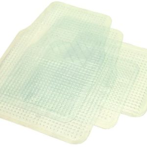 RUBBERQUEEN 70613 Floor Mat; Universal 24-3/4 Inch Length X 16-3/4 Inch Width Front/ 13 Inch Length X 16-1/2 Inch Width Rear; Beige; Ultra-Rubber; 4 Piece Front and Rear