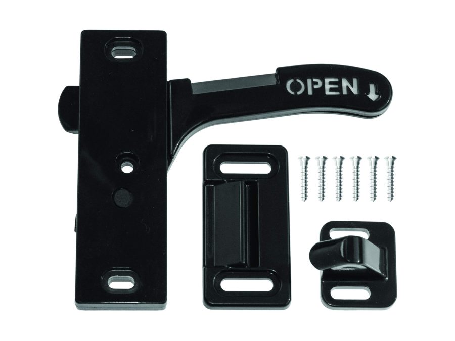 RV DESIGNER E285 Screen Door Latch and Handle Kit, Right Hand, Entry Door Hardware