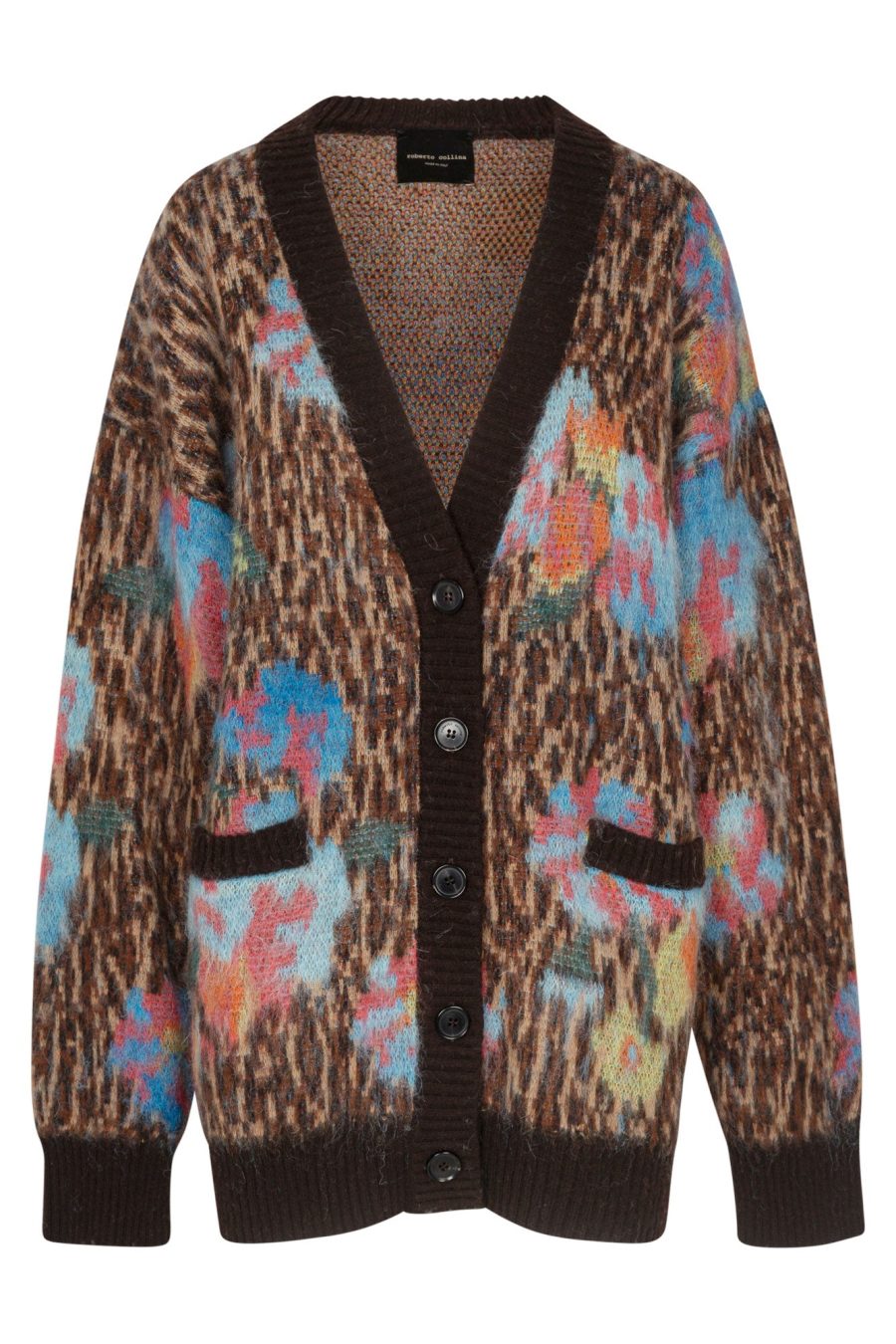 Roberto Collina - Cardigan - 440666 - Brown Pattern