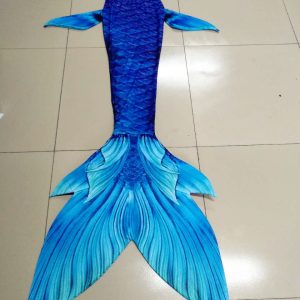 Royal Blue Swimmable Mermaid Tail with Monofin Adult Kids, Mermaid Costume