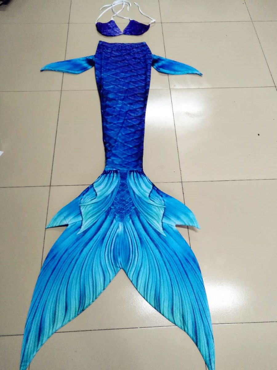 Royal Blue Swimmable Mermaid Tail with Monofin Adult Kids, Mermaid Costume