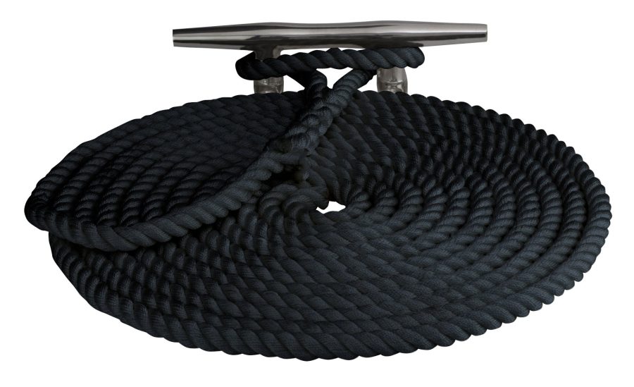 SEA-DOG 302116025BK-1 Line Double Braided Nylon Dock Line, 5/8X25FT / Black