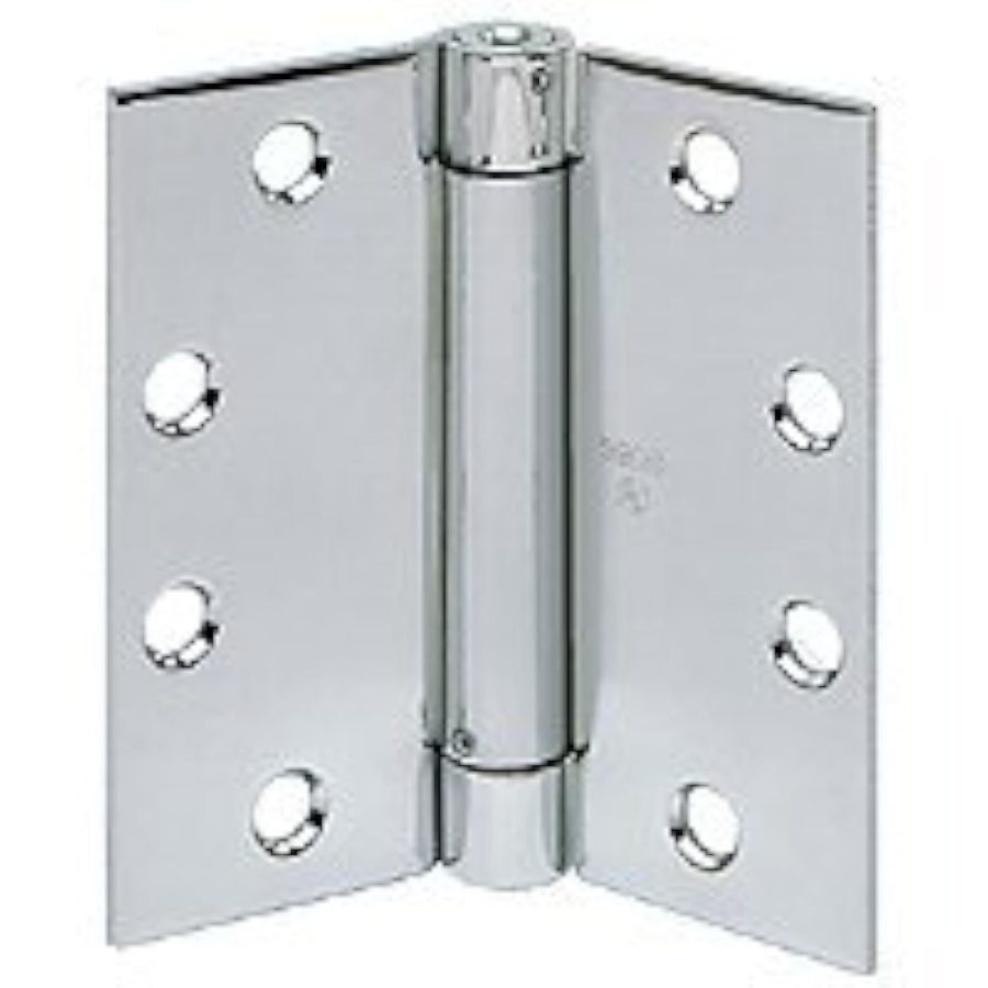 STANLEY 2060R 4 5X4 5 26D STL Spring Door Hinge, Satin Chrome, Steel, 5" Height