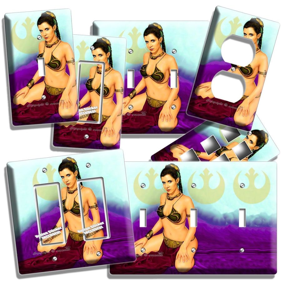 STAR WARS PRINCESS LEIA IN SLAVE DRESS LIGHT SWITCH OUTLET WALL PLATE ROOM DECOR