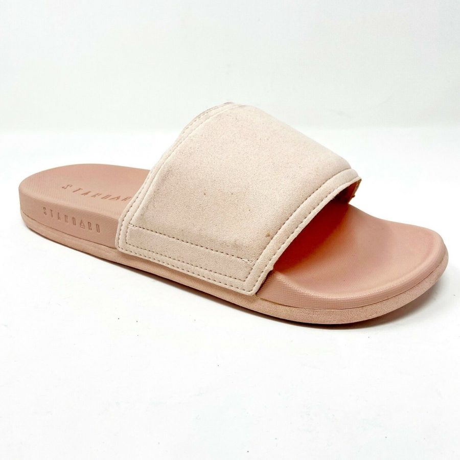 STNDRD Standard Los Angeles Monaco Suede Pink Mens Slide Sandals