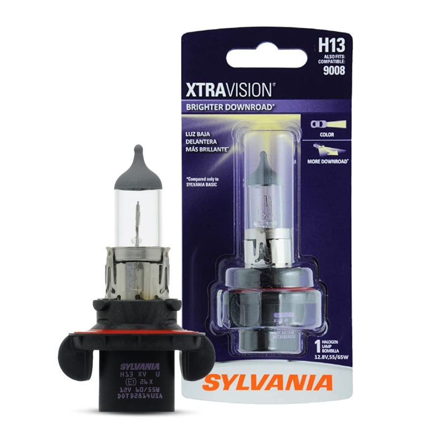 SYLVANIA H13XV.BP H13 XtraVision- High Performance Halogen Headlight Bulb, High Beam, Low Beam and Fog Replacement Bulb (Contains 1 Bulb)