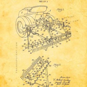 Sand Trap Rake For Golf Courses Patent Print - Golden Look