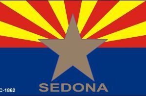 Sedona Arizona State Flag Novelty Metal Key Chain