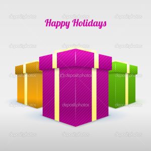 Set of gifting boxes - Happy hoidays