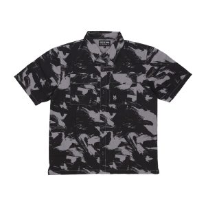 Short Sleeve Men's Combat Shirt Black/camo