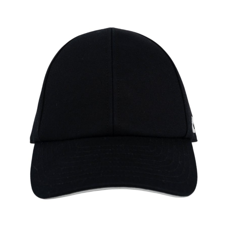 Signature cotton hat in black