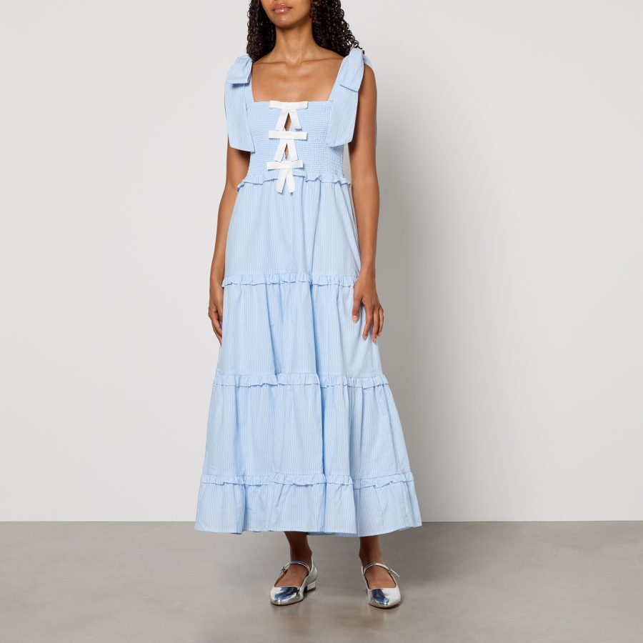 Sister Jane Kansas Striped Cotton-Poplin Midi Dress - M/UK 10