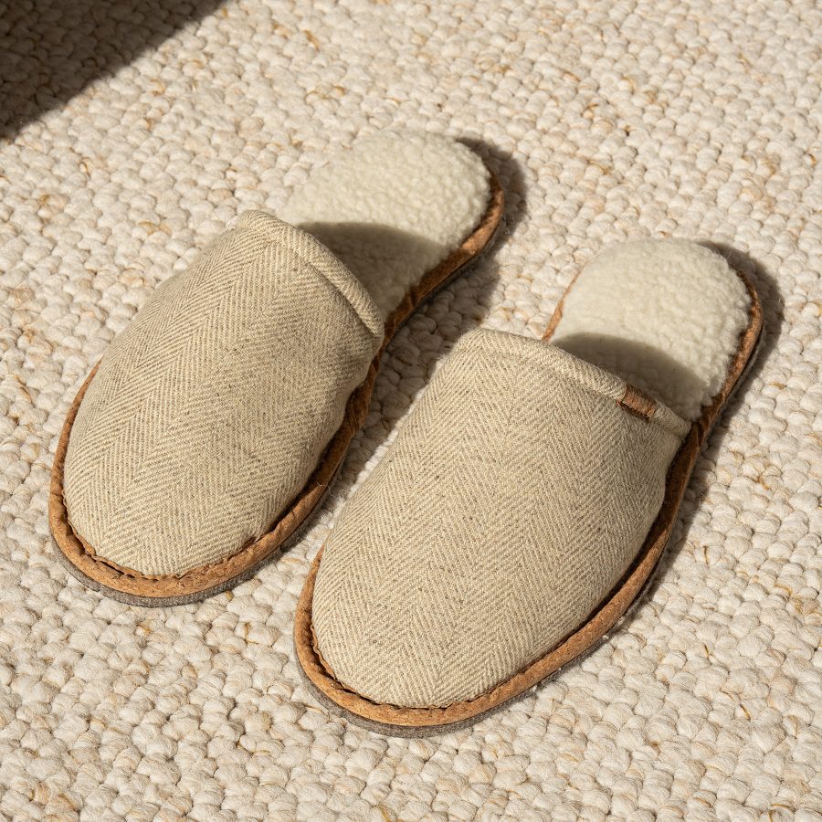 Slippers Caussün La Chevrons Beige