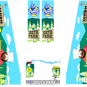 South park sega pinball design vinyl graphics, Pinball Decal Pinball Graphic