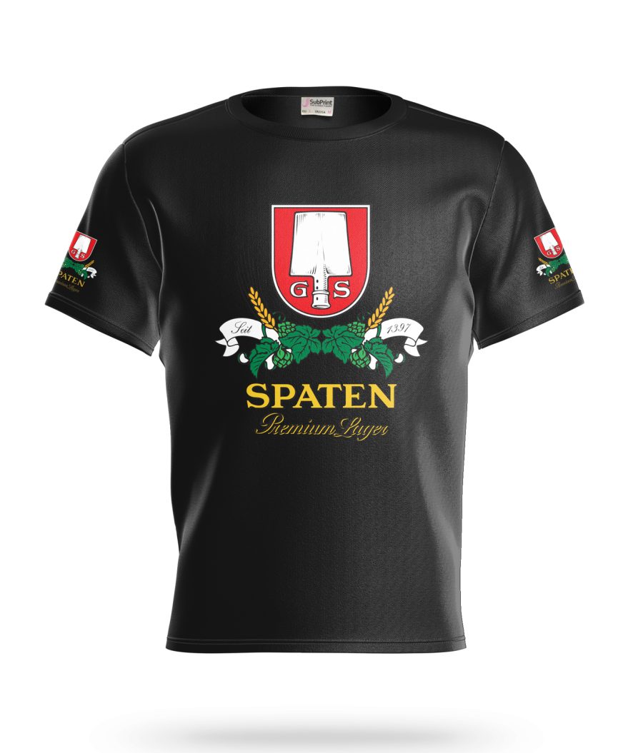 Spaten Beer Logo Black Short Sleeve T-Shirt Gift New Fashion