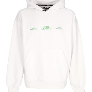 Street Dreams Hoodie White Men's Lightweight Hooded Sweatshirt