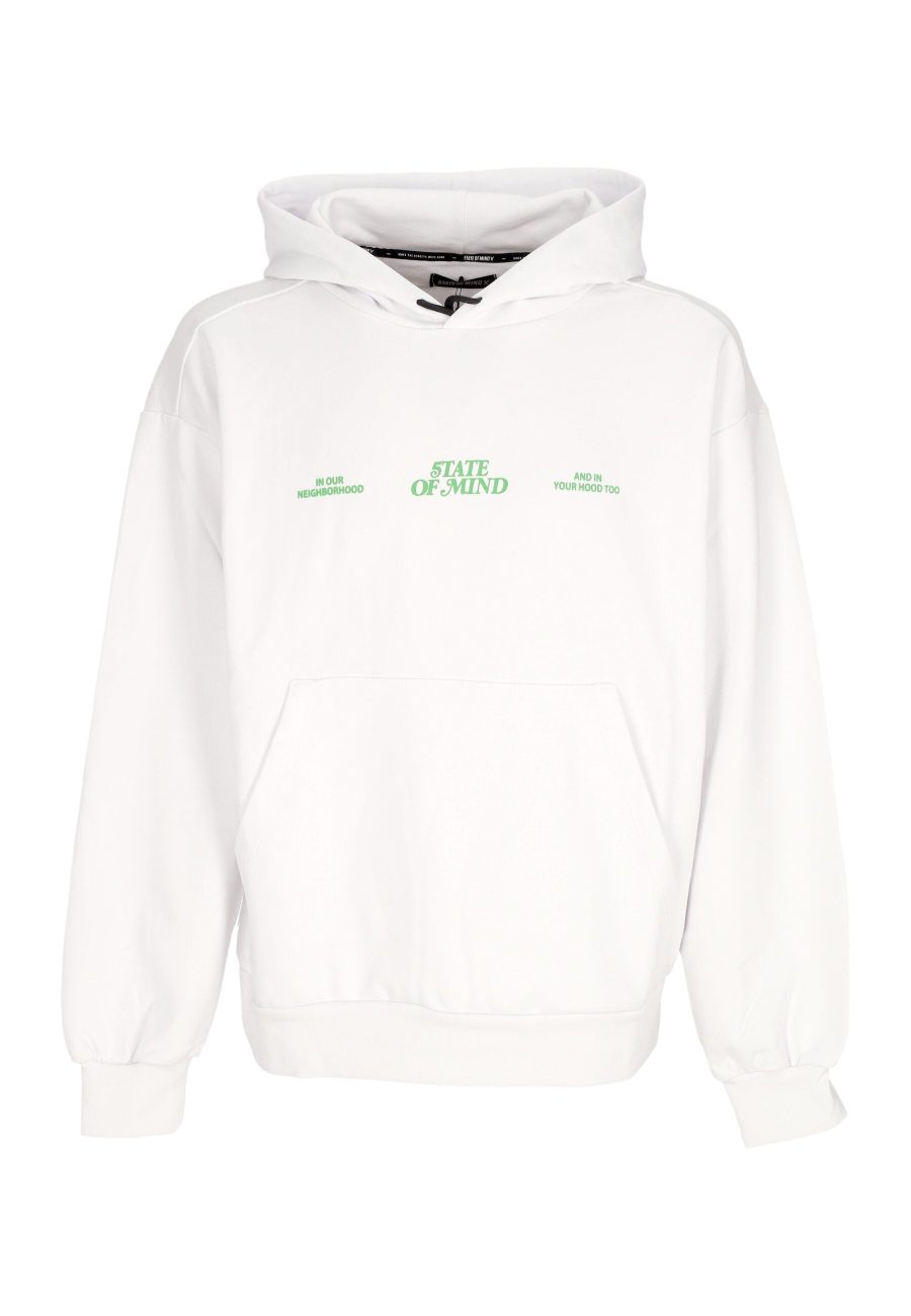 Street Dreams Hoodie White Men's Lightweight Hooded Sweatshirt