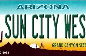 Sun City West Arizona Novelty Metal Key Chain