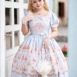 Sweet Lolita Dress Polyester Short Sleeves Dress Lolita Dress