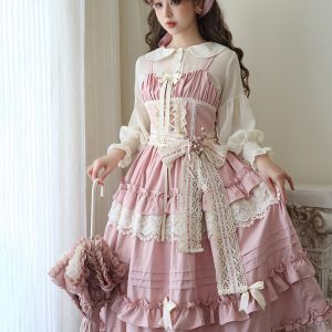 Sweet Lolita Dress Polyester Sleeveless Jumper Skirt Lolita Dress