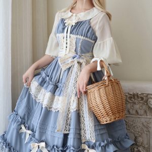 Sweet Lolita Dress Polyester Sleeveless Jumper Skirt Lolita Dress