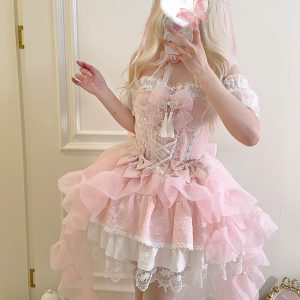 Sweet Lolita Dress Polyester Sleeveless Jumper Sweet Lolita Dress