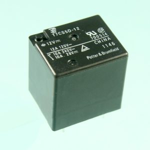 TE Connectivity, 12vdc Relay, SPDT, 10A 240vac, 12A 120vac, T7CS5D-12