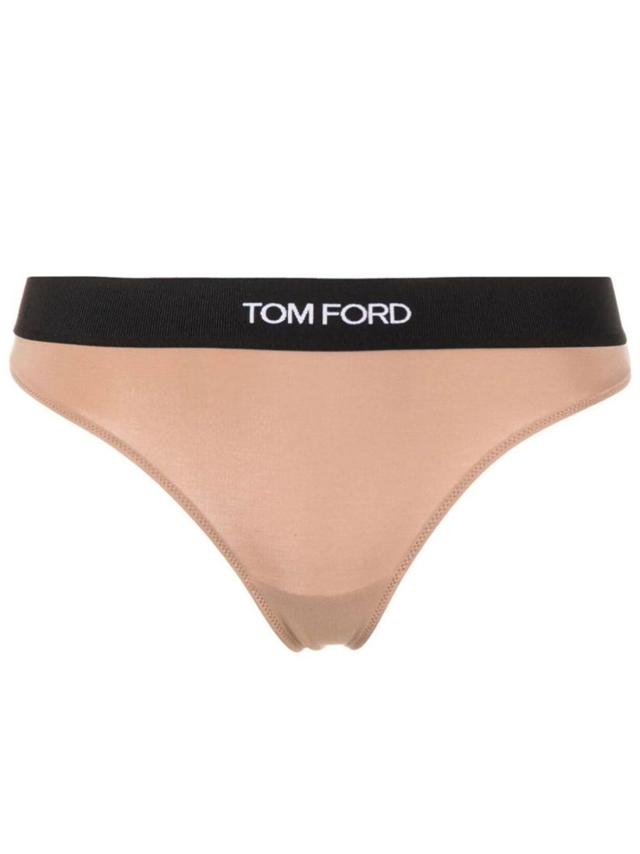 TOM FORD WOMEN Logo Stretch Thong Dusty Rose