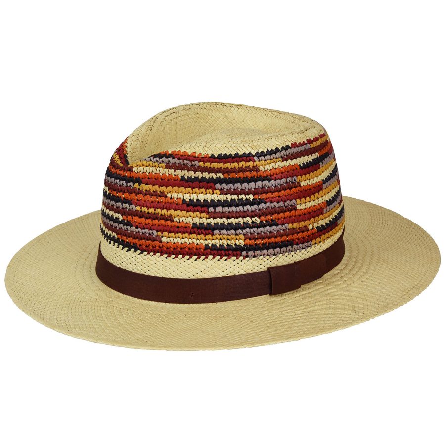 Tasmin Panama Fedora - Natural Multi/L