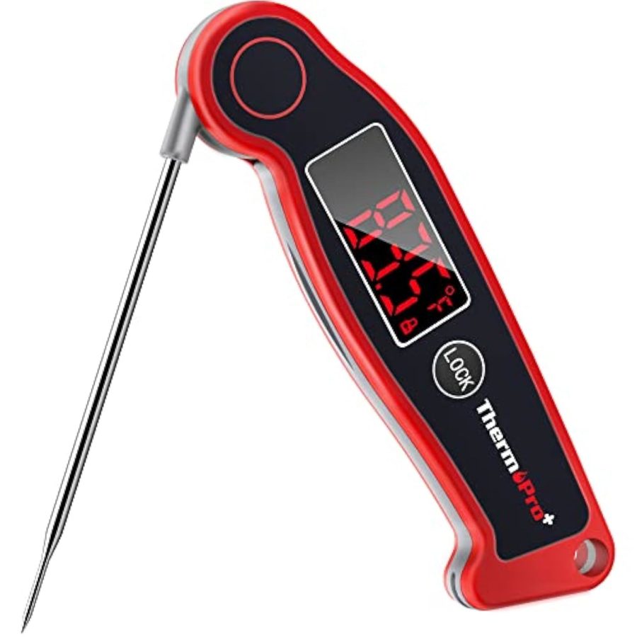 ThermoPro TP19 Waterproof Digital Meat Thermometer for Grilling with Ambidextrou