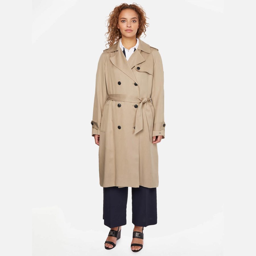 Tommy Hilfiger Women's Tencel Trench - Beige - UK 12