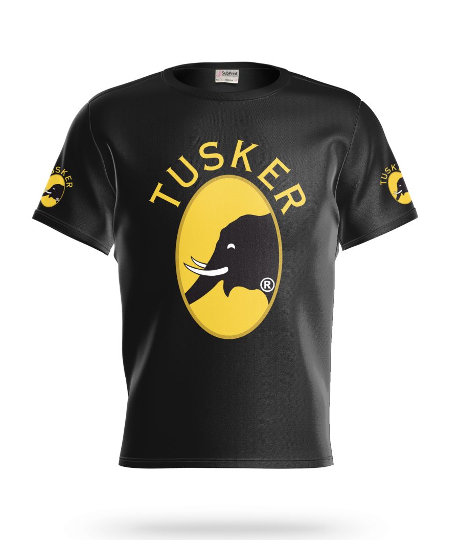 Tusker Beer Logo Black Short Sleeve T-Shirt Gift New Fashion