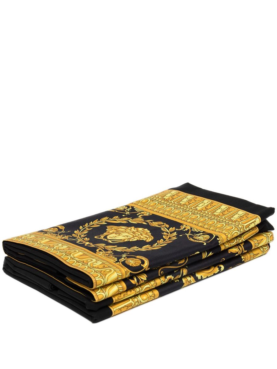 VERSACE I Heart Baroque Pillow Cases Set Of Two Black