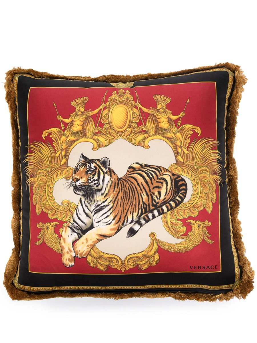 VERSACE Tigris Double Sided Cushion Red/White