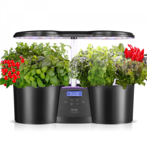 VEVOR Hydroponics Growing System, 12 Pods Indoor Growing System, Indoor Herb Garden with Full-Spectrum LED Grow Light, Indoor Gardening System Height Adjustable, 4.2L Water Tank, Auto Timer