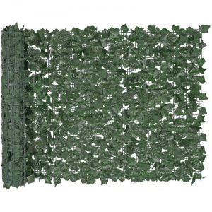 VEVOR Ivy Privacy Fence, 39 x 98 in Artificial Green Wall Screen, Greenery Ivy Fence with Strengthened Joint, Faux Hedges Vine Leaf Decoration for Outdoor Garden, Yard, Balcony, Patio Decor